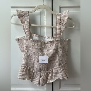 American eagle smocked striped top